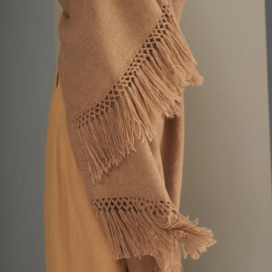 Couverture Nicolasa Beige| 100% bébé lama