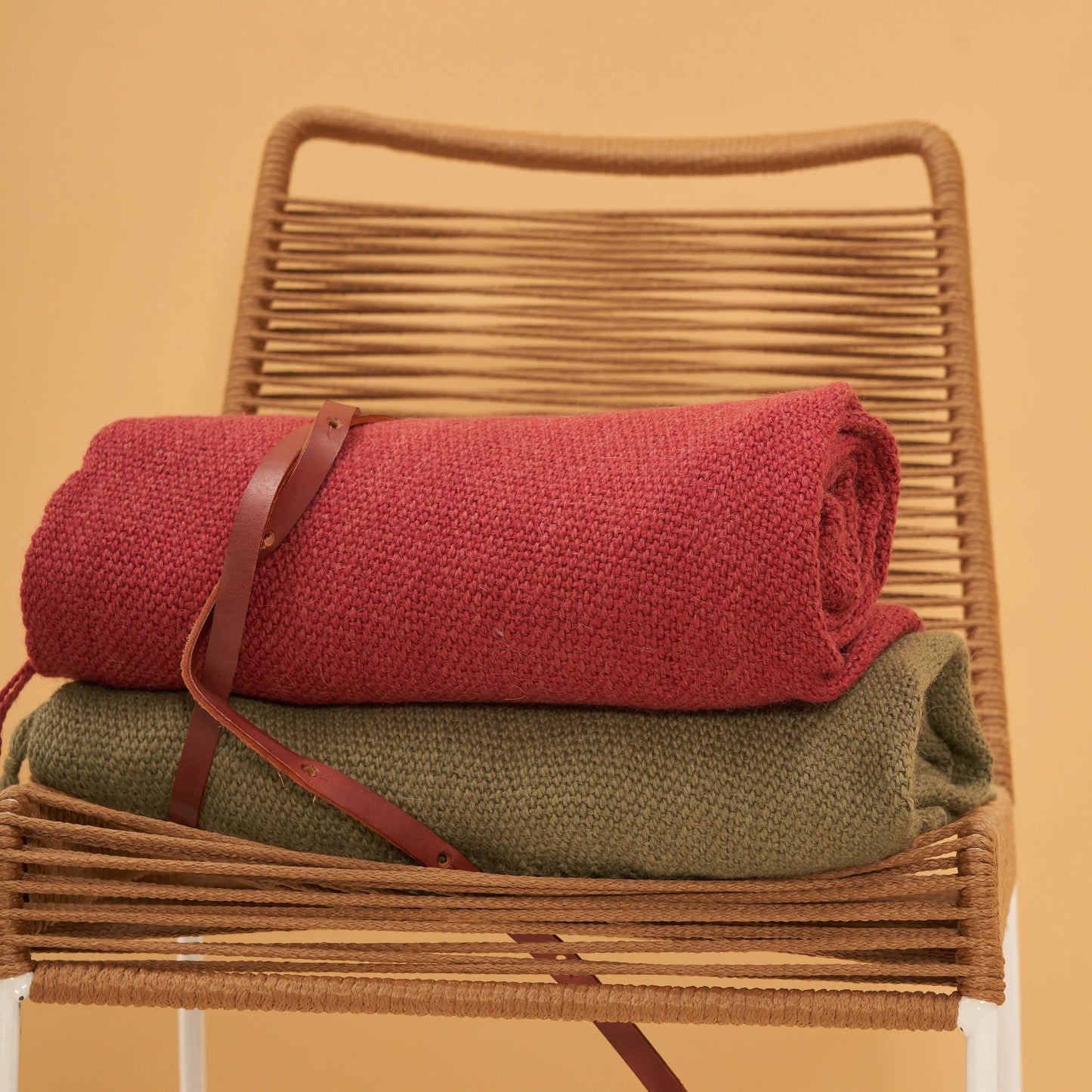 Couverture Nicolasa Vert| 100% bébé lama