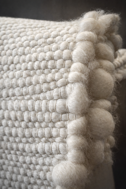 Plaid Duflo naturel sans franges | 100 % laine mérinos