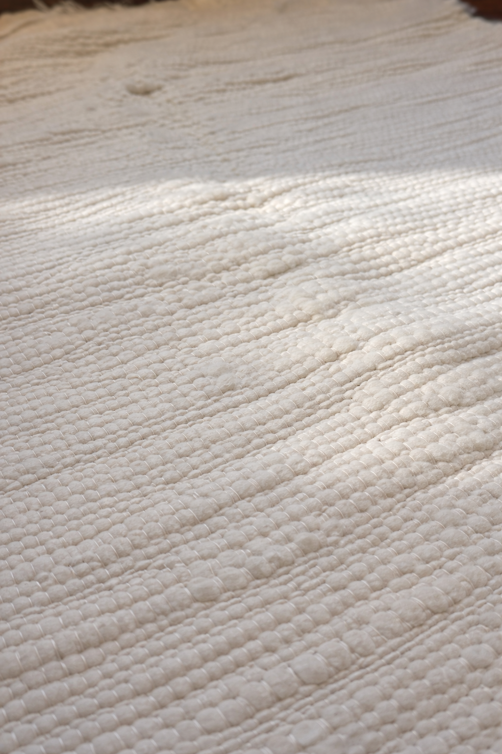 Plaid Duflo naturel sans franges | 100 % laine mérinos