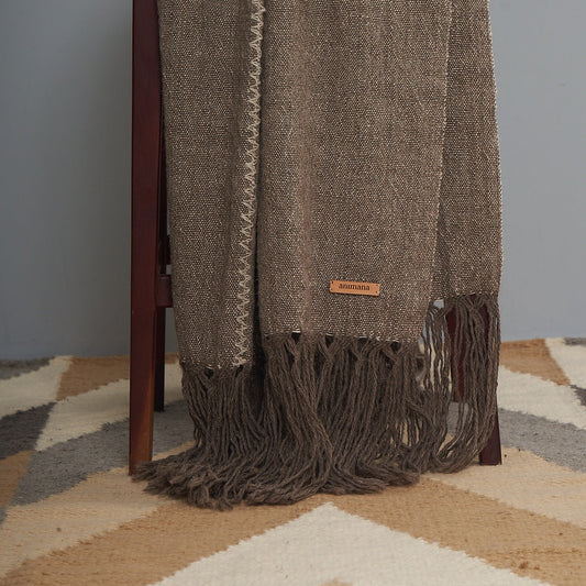 Double Blanket Natural and Brown | 100% Baby Llama