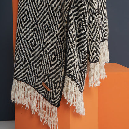 Couverture jetée Différente Noire | 100% Bébé Lama