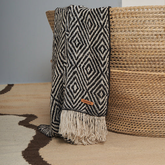 Different Blanket Black | 100% Baby Llama