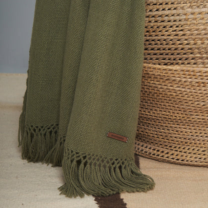 Couverture Nicolasa Vert| 100% bébé lama