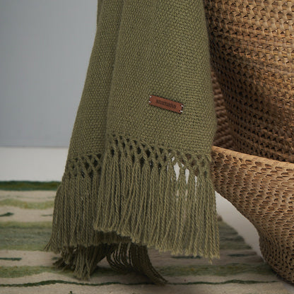 Couverture Nicolasa Vert| 100% bébé lama