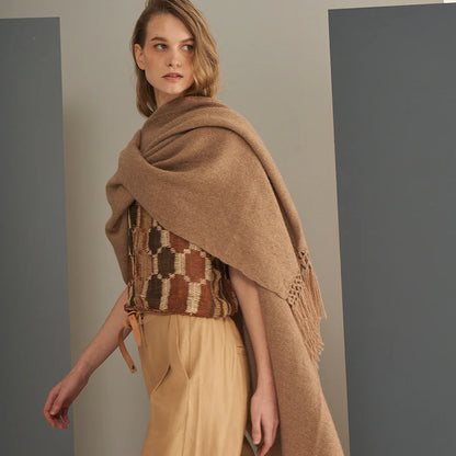 Couverture Nicolasa Beige| 100% bébé lama