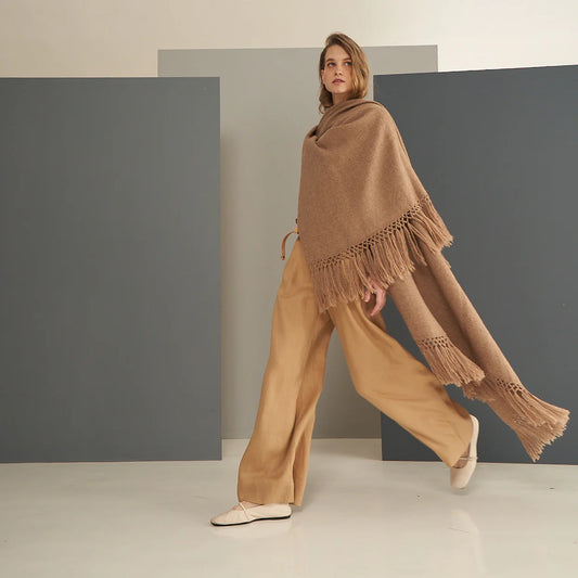 Couverture Nicolasa Beige| 100% bébé lama