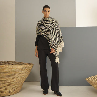 Couverture jetée Différente Noire | 100% Bébé Lama